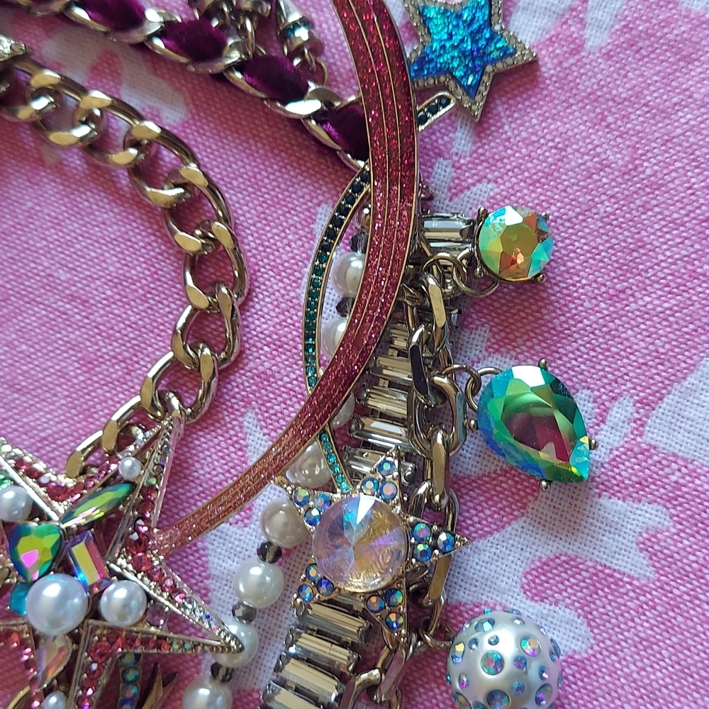NWT Betsey Johnson CELESTIAL STARLET STATEMENT NECKLACE - Picture 12 of 15